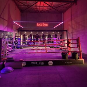 Just Box Boxing Gym at night
